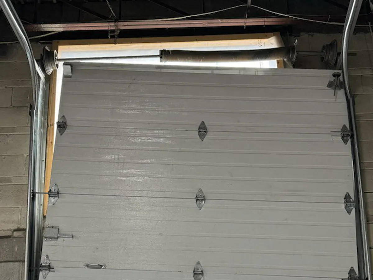 damage garage door panel