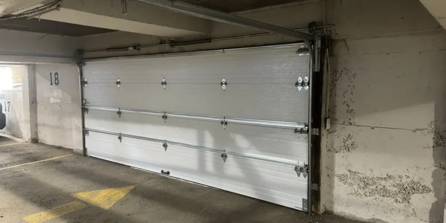 an insulated garage door    repair
